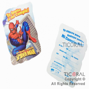 SPIDERMAN INVITACION CHICA x 10